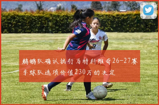 鹈鹕队确认执行马特科维奇26-27赛季球队选项价值230万的决定